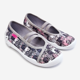 BEFADO S.A. Pantofle Balerína Befado Kotki 116X315 Šedo-růžová růžový 1