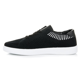 Ideal Shoes Dámské textilní tenisky černý 1