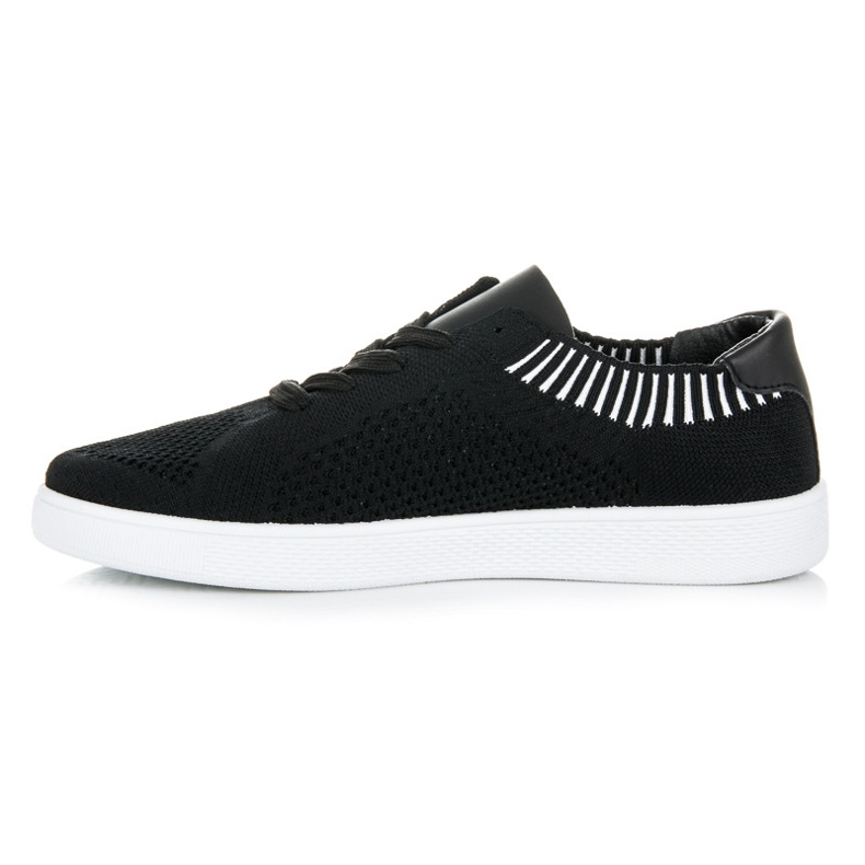 Ideal Shoes Dámské textilní tenisky černý 1