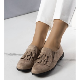 PA1 Béžové volánkové boty od Kailani béžový 1