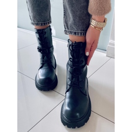 BM Šněrovací kozačky Barkley Black černý 1