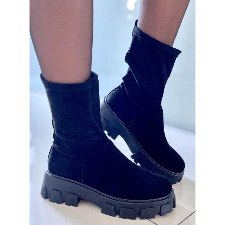 PA1 Semišové ploché boty Phyllis Black černá 1