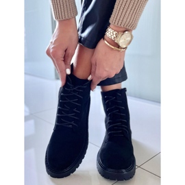 PA1 Semišové šněrovací boty Gaten Black černá 2