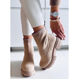 PA1 Ponožkové boty Roanna Khaki béžový 1