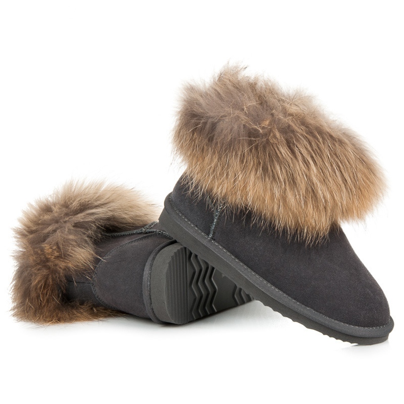 Coco Perla Kožené Mukluki šedá 1