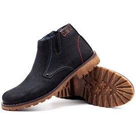 Olivier Pánské boty 815 černé kožené boty černý 2