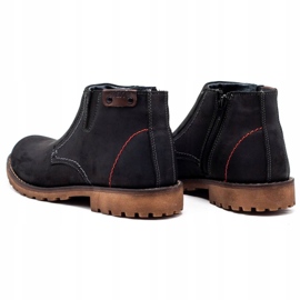 Olivier Pánské boty 815 černé kožené boty černý 4