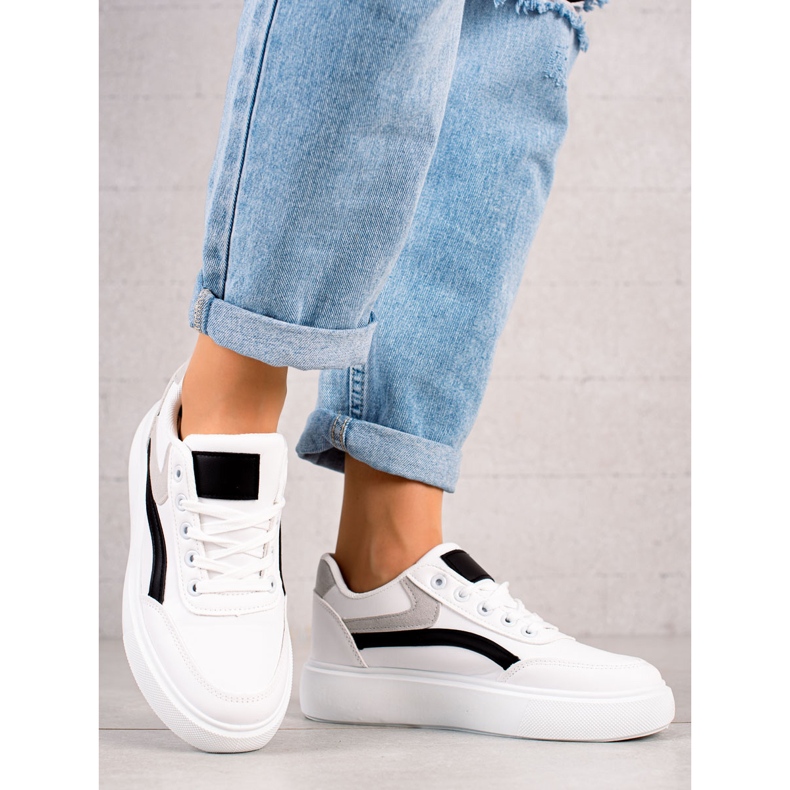 Weide Ležérní Boty Na Platformě bílý 1