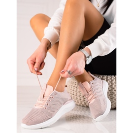 TRENDI Světle růžové boty růžový 1