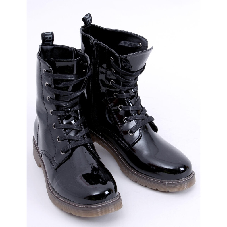 PA1 Boty Martensiaki lakované Mike Black Patent Pu černý 2