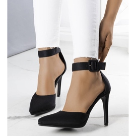 PA1 Černé elegantní vysoké podpatky Gerardo černá 1