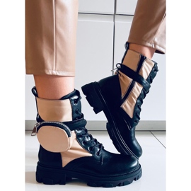 Šněrovací kozačky Victor Beige béžový 2