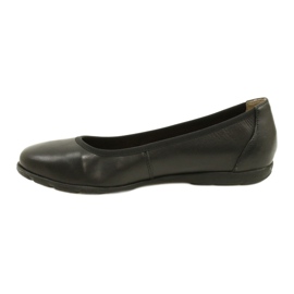 Pohodlné kožené balerínky Caprice 22150-20 022 Black nappa černý 2