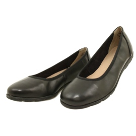 Pohodlné kožené balerínky Caprice 22150-20 022 Black nappa černý 3