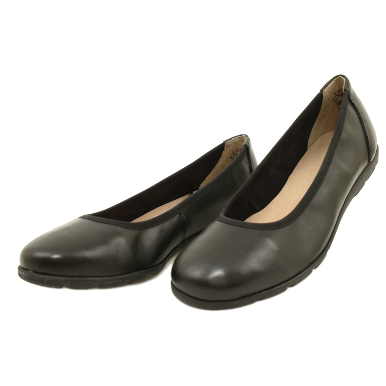 Pohodlné kožené balerínky Caprice 22150-20 022 Black nappa černý 3
