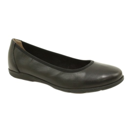 Pohodlné kožené balerínky Caprice 22150-20 022 Black nappa černý 1