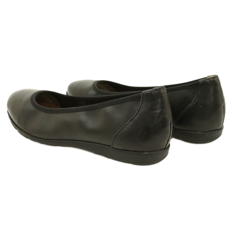Pohodlné kožené balerínky Caprice 22150-20 022 Black nappa černý 4