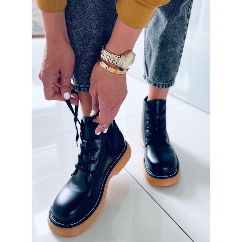 BM Boty Gaia BLACK + Y martensiaki černá 2