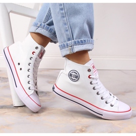 Bílé vysoké tenisky Big Star T274026 bílý 2