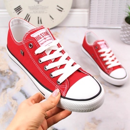 Červené poloviční tenisky Big Star T274020 červený 2