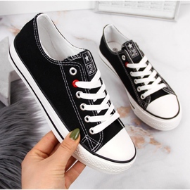 News Černé textilní nízké tenisky NOVINKA černá 2