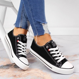 News Černé textilní nízké tenisky NOVINKA černá 1