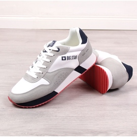 Bílé pánské sportovní boty Big Star LL174160 béžový bílý 4
