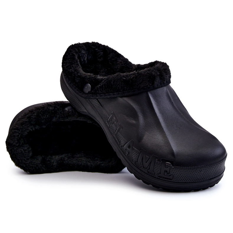 PM2 Pánské zateplené skluzavky Crocs Black Calmo černá 3