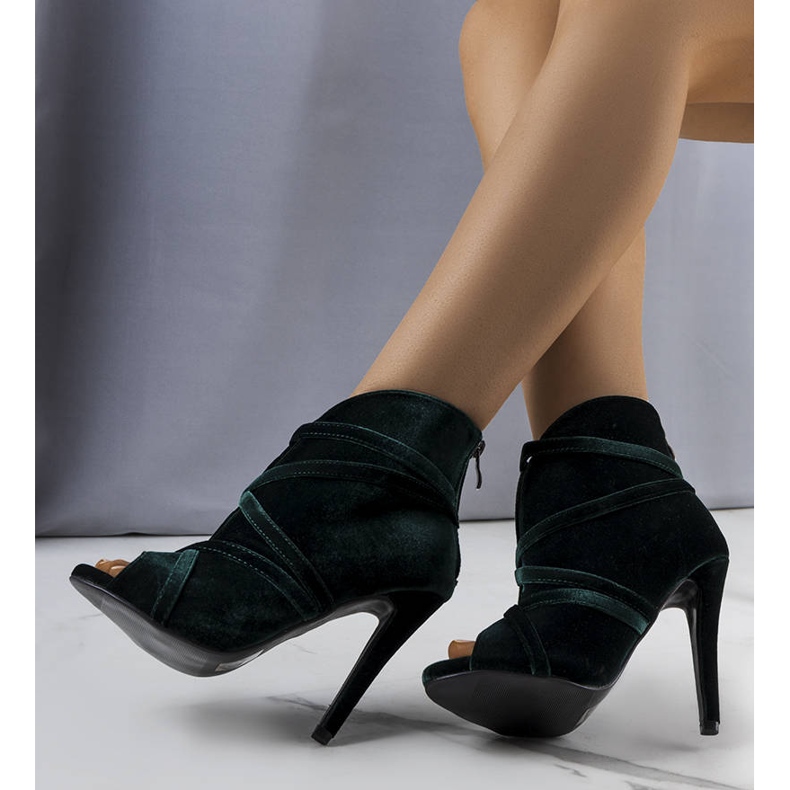 Zelené elegantní lodičky se svrškem od Sao zelená 1