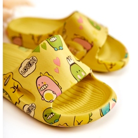 WJ1 Lehké dětské pantofle Dinosauři Yellow Astro žlutá 3 WJ1 Lehké dětské pantofle Dinosauři Yellow Astro žlutá 3