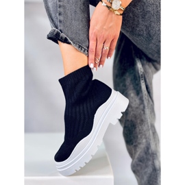 BM Kozačky s pružným svrškem Withers BLACK/WHITE černý 1