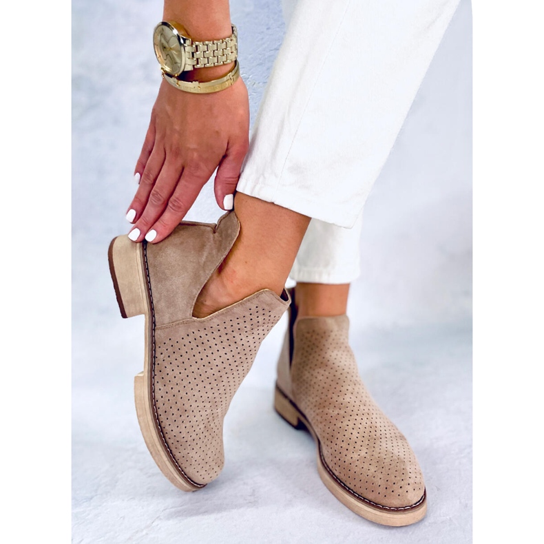 BM Prolamované jarní boty Neve Khaki béžový 1