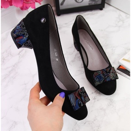 Černé lodičky na ozdobné mašli od Sergio Leone černý 2