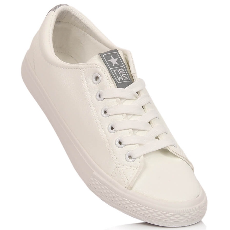 News Tenisky z ekologické kůže bílé NOVINKY bílý 1