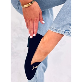 BM Dámské mokasíny Rhona Black s přezkou černá 2