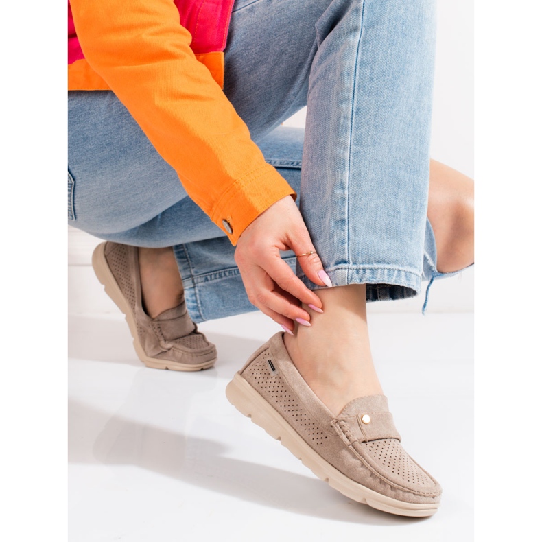 Goodin Dámské mokasíny Shelovet světle béžové béžový 2