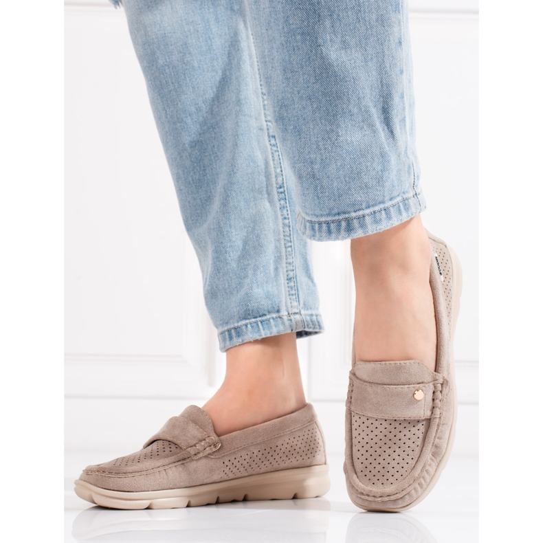 Goodin Dámské mokasíny Shelovet světle béžové béžový 1