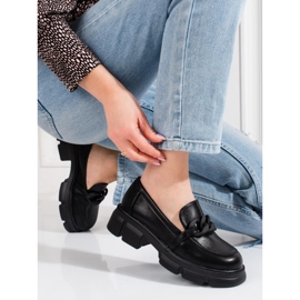 Goodin Dámské mokasíny Shelovet s černým řetízkem černá 1