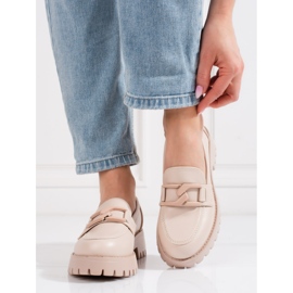 Goodin Dámské béžové boty na platformě Shelovet béžový 1