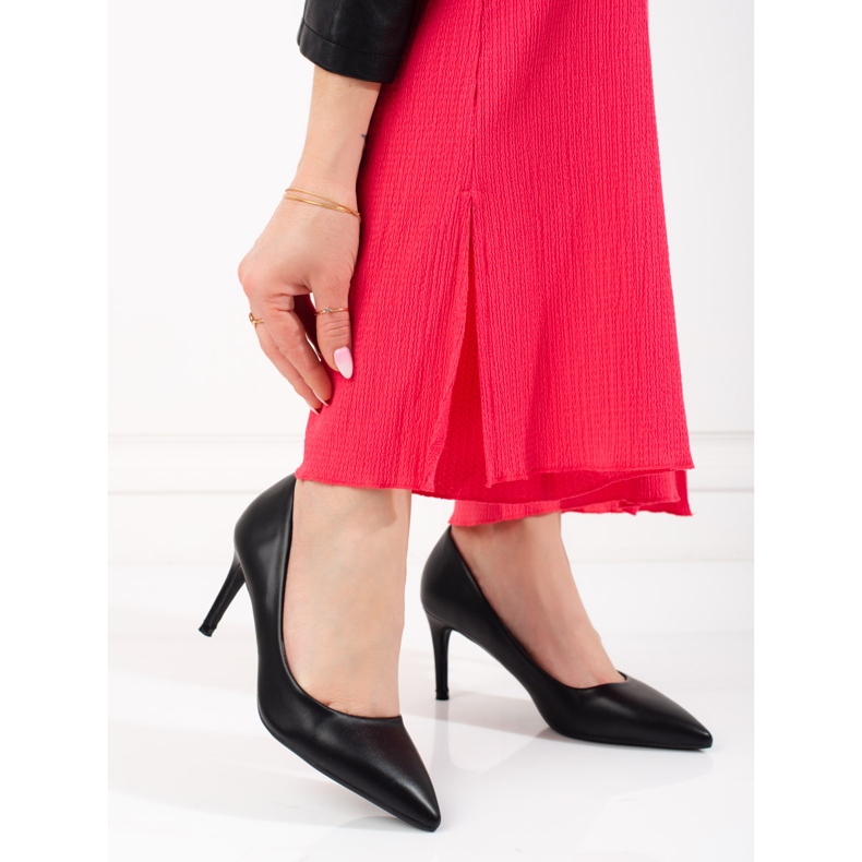 Shelovet černé klasické dámské vysoké podpatky černá 1