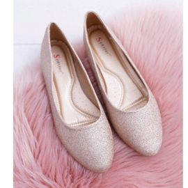 PS1 Dámské balerínky Glitter Golden Fifi zlatý 2 PS1 Dámské balerínky Glitter Golden Fifi zlatý 2