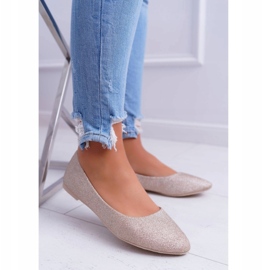 PS1 Dámské balerínky Glitter Golden Fifi zlatý 3 PS1 Dámské balerínky Glitter Golden Fifi zlatý 3