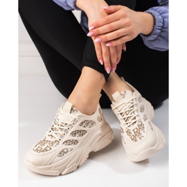 Dámské tenisky Shelovet na silné podrážce béžové barvy béžový 1