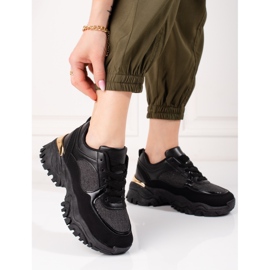 Černé dámské tenisky na platformě Shelovet černá 1