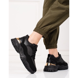 Černé dámské tenisky na platformě Shelovet černá 2