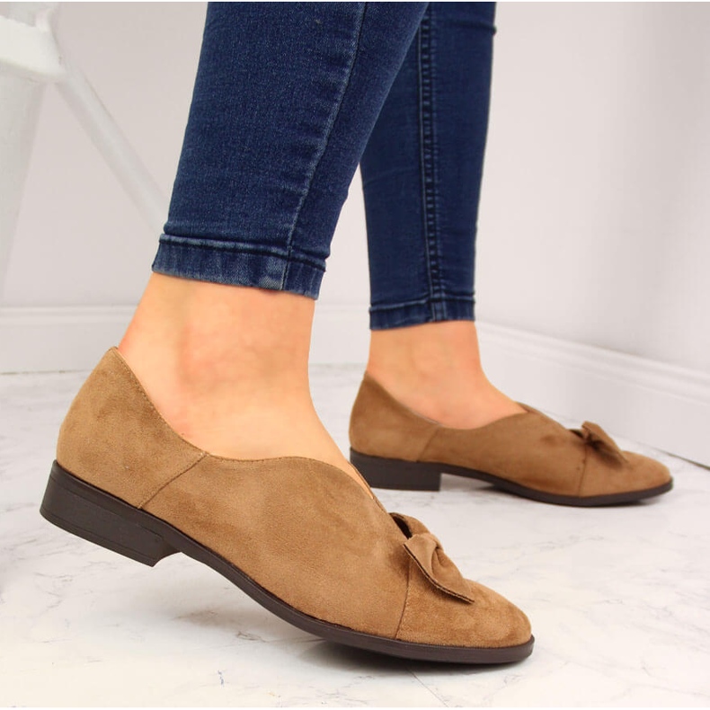 Dámské boty s béžovou mašlí Jezzi béžový 2