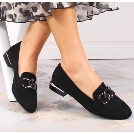 Dámské semišové boty s řetízkem Sergio Leone MK739 černá 1 Dámské semišové boty s řetízkem Sergio Leone MK739 černá 1