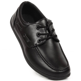 Black American Club 51/23 společenské společenské boty pro chlapce černý 1