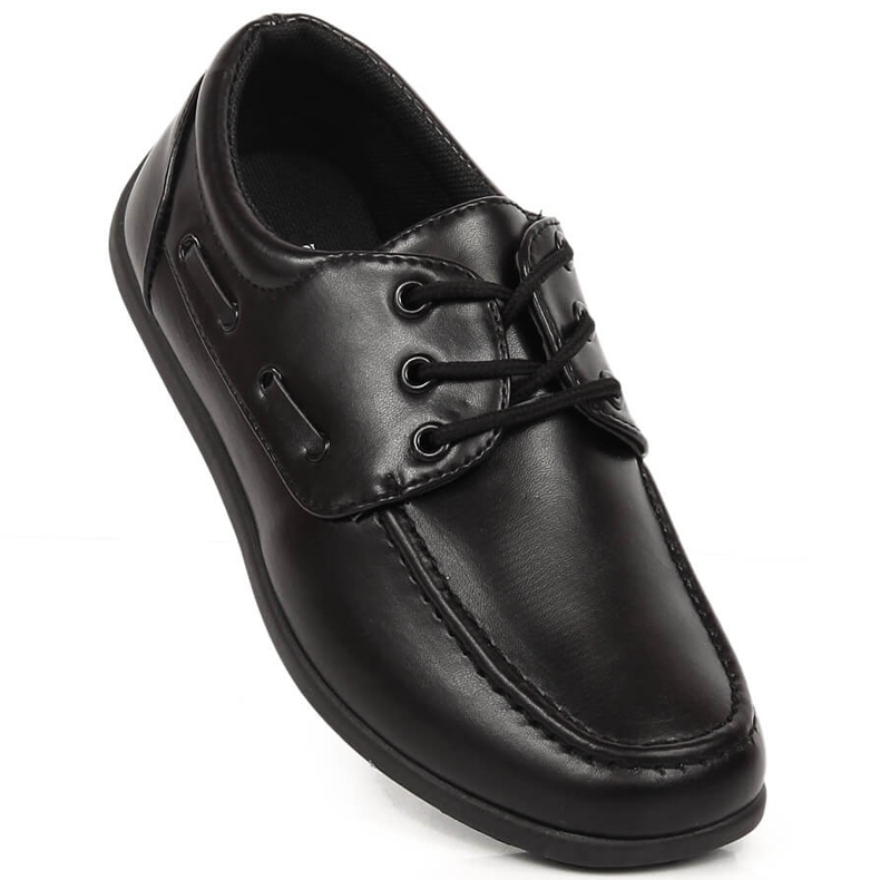 Black American Club 51/23 společenské společenské boty pro chlapce černý 1