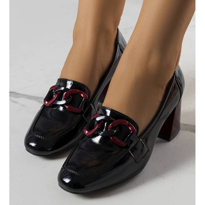 BM Černé lakované lodičky Teresa černá 1